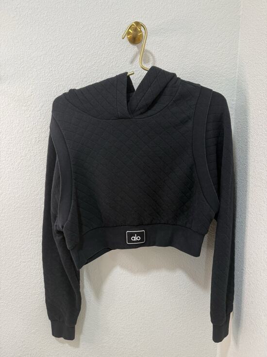 ALO Yoga Tops - Alo Crop Top Hoodie for Women Size Small Long Sleeve Pullover